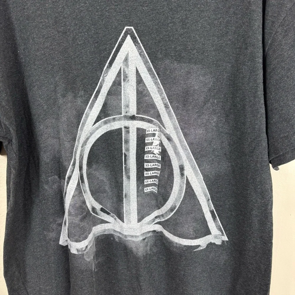 Harry Potter T-Shirt Deathly Hallows Smoky Charcoal Men’s XXL NWT Short Sleeve
